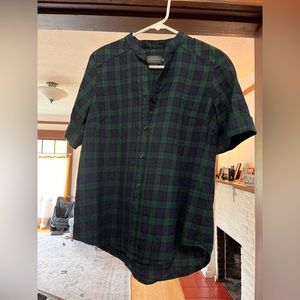 Pendleton 100% wool black watch blouse